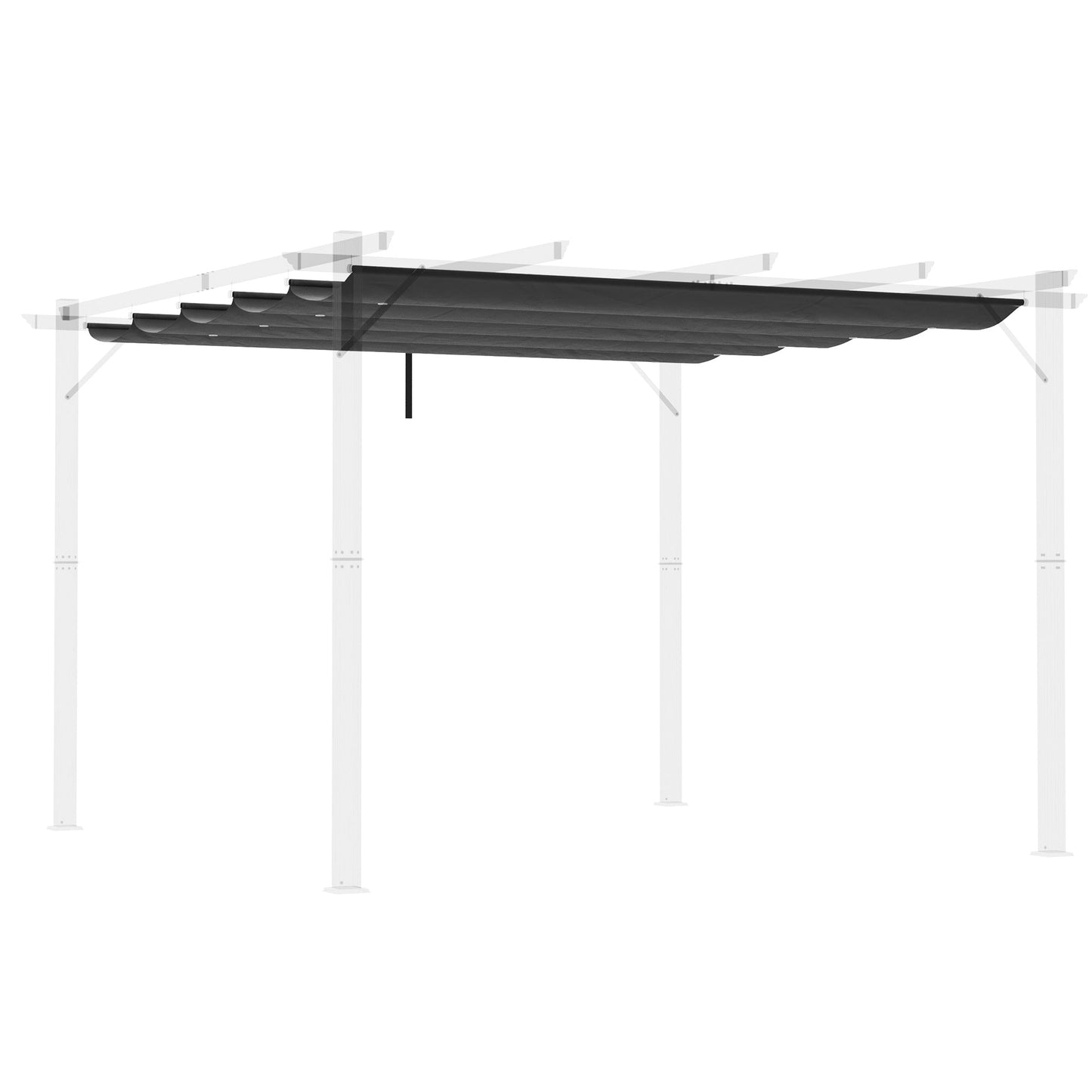 Replacement Canopy Fabric for 3x3 Metre Pergola - Durable Polyester Dark Grey